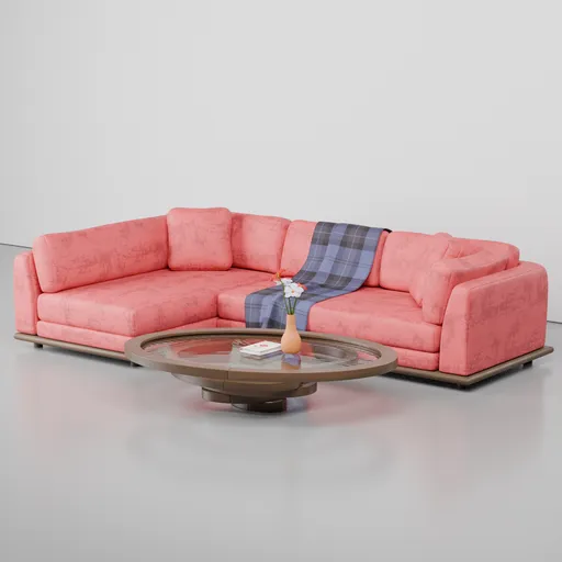 Miller Sectional in Crave Berry Hibiscus