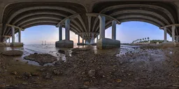 Sunset under the viaduct