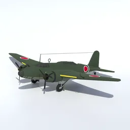 Low Poly Mistubishi Ki21 Sally