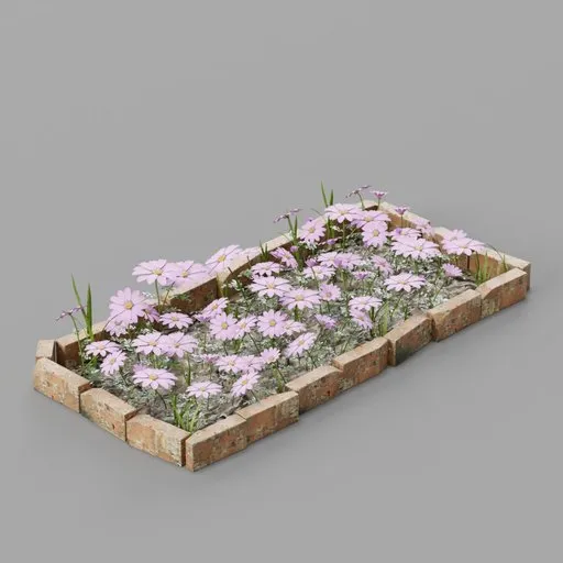 Purple Daisy Garden Bed