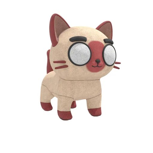 Cute Cat Plushie (unrigged)