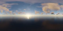 Warm Cloudy Ocean Sunset HDRI