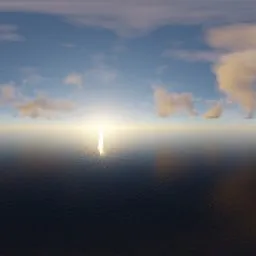Warm Cloudy Ocean Sunset HDRI