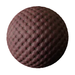 Red Tufted Burgundy Leather Fabric