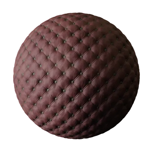 Red Tufted Burgundy Leather Fabric