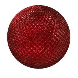 High-resolution PBR metal material with a red chrome finish, suitable for 3D car light models in Blender and other software.