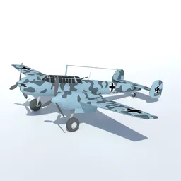 Low Poly Messerschmitt Bf110