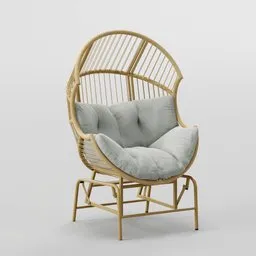 Rattan glider chair