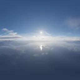 Aerial Lake Mountain Landscape Day