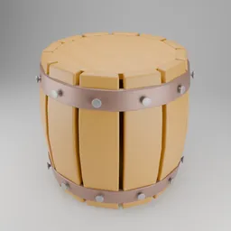 Cartoon wooden barrel