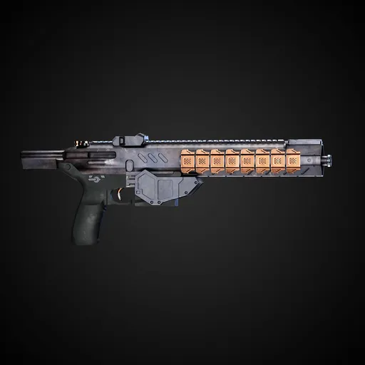 Futuristic Game-Ready Gun + 4k Textures | Blenderkit Series
