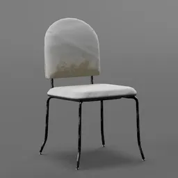 Wedding chair white dirty