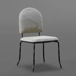 Wedding chair white dirty