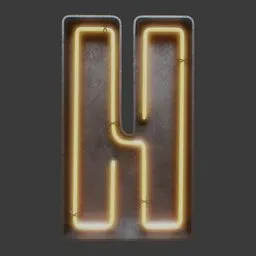 Neon Letter H