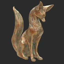Fox bronze statue
