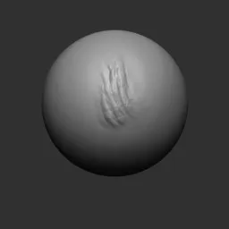 Detailing brush creating realistic skin textures for 3D models, compatible with Blender 3D sculpting tools.