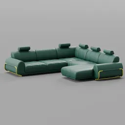 Luxury Leather modular corner U sofa
