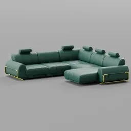 Luxury Leather modular corner U sofa