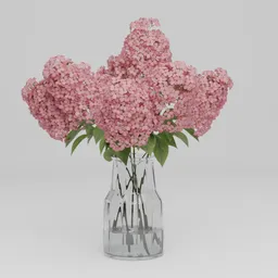 Pink Hydrangea Vase