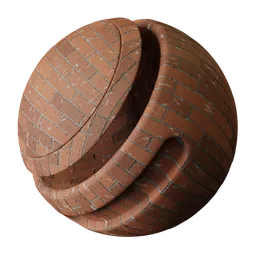 Weathered Red Brick Wall