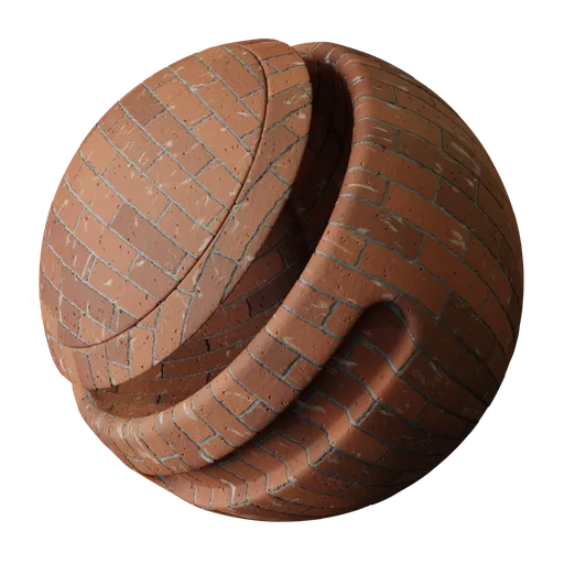 Weathered Red Brick Wall