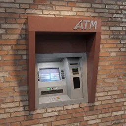 "CitySpace Atm 3D model for Blender 3D - Detailed, highly-detailed object content, inspired by Mac Conner, ideal for storefront scenes."
