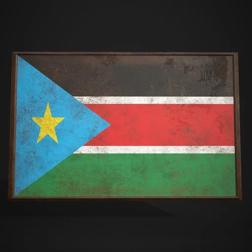 South Sudan Flag Picture Frame