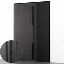 Black modern entrance door