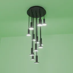 Pablo Cielo 13 Pendant Chandelier Black