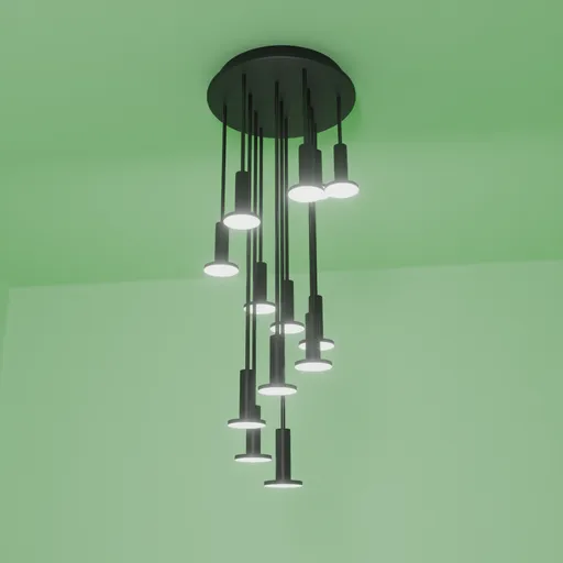 Pablo Cielo 13 Pendant Chandelier Black