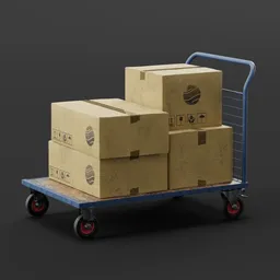 Trolley with Boxes