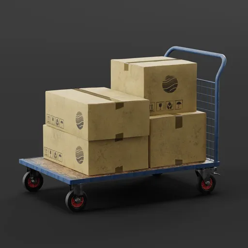 Trolley with Boxes