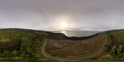 Aerial Landscape at Ocean Coast