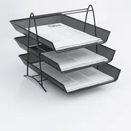 Desktop filing system with documents