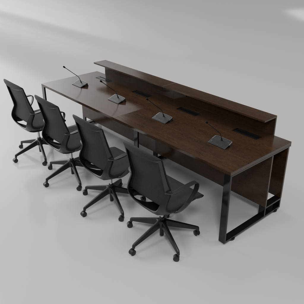 Lectern furniture set with microphones | Office Furniture models ...