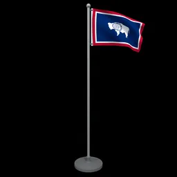 Animated Flag of Wyoming State