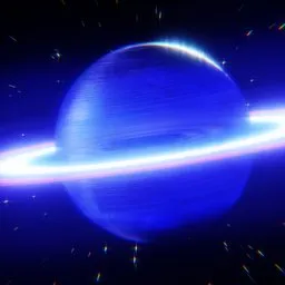 Neon Cosmic Planet