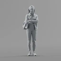 Lowpoly Female Standing