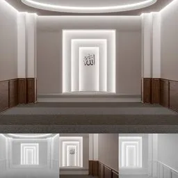 Bright mosque interior