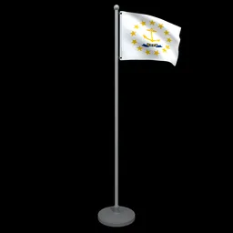Animated Flag of Rhode Island State