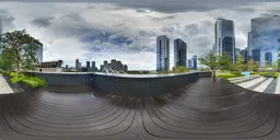 Platform after rain during the day