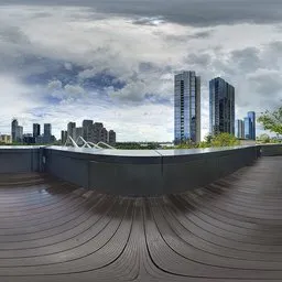 Platform after rain during the day