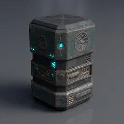 Distressed Sci-Fi Cyberpunk Crate