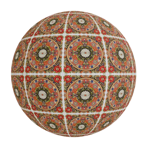Intricate floral mandala wallpaper