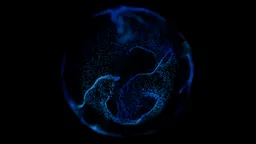 Abstract Glowing Particle Energy Orb