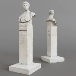 Bust on pedestal sculpture