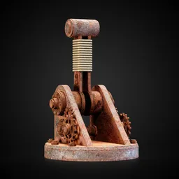 Mechanical Lever Game-Ready + 4K Textures | BlenderKit Series