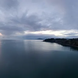 Cloudy Sunrise Aerial Ocean Coast