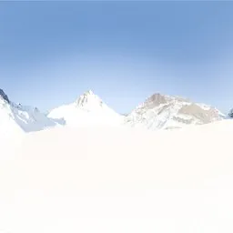 Snowy mountain valley