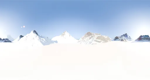 Snowy mountain valley